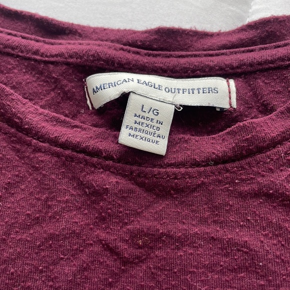 American Eagle Size L. Burgundy soft and sexy Tee - Picture 2 of 2